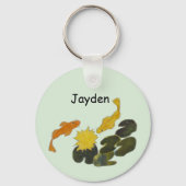 Keychain - Koi and Lily Pads キーホルダー (正面)