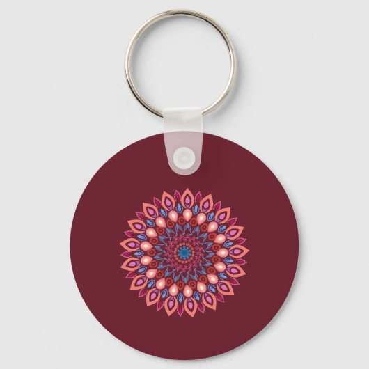 Keychain mandala art  キーホルダー (裏面)