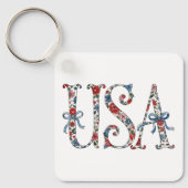   Keychain Patriotic US 250th Anniversary Keychain キーホルダー (正面)