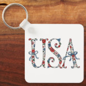   Keychain Patriotic US 250th Anniversary Keychain キーホルダー (正面)