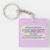 Keychain Psychology Love Language (ADHD, Autistic) キーホルダー (正面)