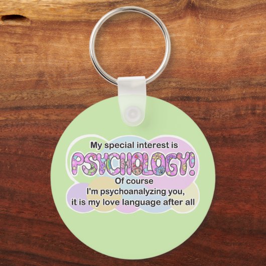 Keychain Psychology Love Language (ADHD, Autistic) キーホルダー (裏面)