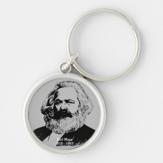 Keychain rond premium Karl Marx キーホルダー (正面)