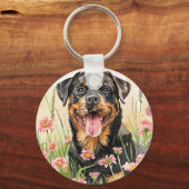 Keychain – Rottweiler Watercolor Keychain キーホルダー (裏面)