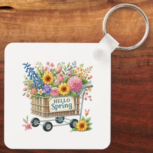 Keychain-Spring Floral Keychain キーホルダー (裏面)