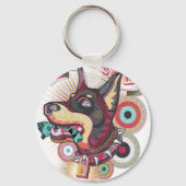 Keychain – Urban Loyalty Doberman Pop-Art Design キーホルダー (裏面)