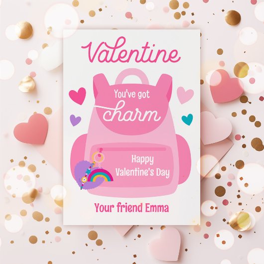 Keychain Valentine Classroom得カードのチャーム 招待状