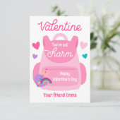 Keychain Valentine Classroom得カードのチャーム 招待状 (スタンド正面)