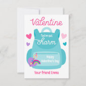 Keychain Valentine Classroom得カードのチャーム 招待状 (正面)
