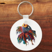 Keychain Vibrant Rainbow Betta Fish Keychain - Art キーホルダー (裏面)
