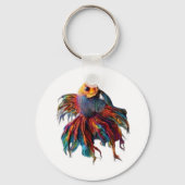 Keychain Vibrant Rainbow Betta Fish Keychain - Art キーホルダー (裏面)
