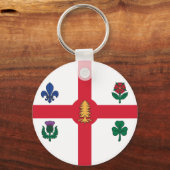 Keychain with Flag of Montreal, Canada キーホルダー (正面)