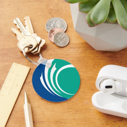 Keychain with Flag of Ottawa, Canada キーホルダー (デスク)