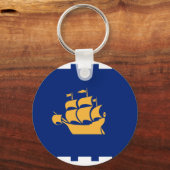 Keychain with Flag of Quebec City, Canada キーホルダー (裏面)