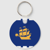 Keychain with Flag of Quebec City, Canada キーホルダー (裏面)