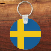 Keychain with Flag of Sweden キーホルダー (正面)