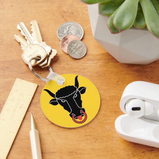 Keychain with Flag of Uri canton, Switzerland キーホルダー (デスク)