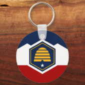 Keychain with Flag of Utah, USA キーホルダー (正面)