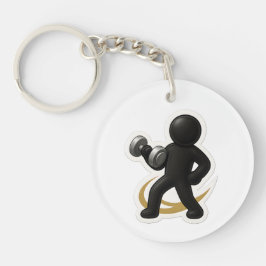 Keychain with Weightlifter Design – Gym & Fitness キーホルダー