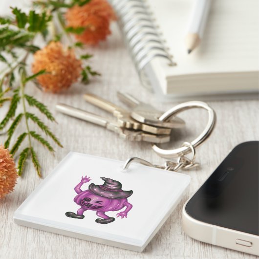  Keychains & Lanyards - Witch Hat Pumpkin キーホルダー (正面右)