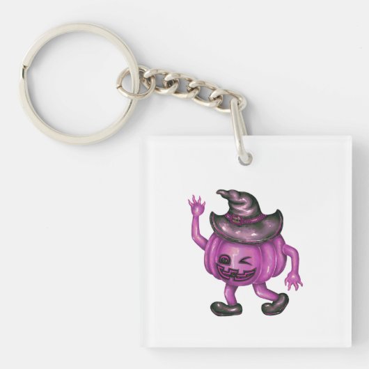  Keychains & Lanyards - Witch Hat Pumpkin キーホルダー (正面)