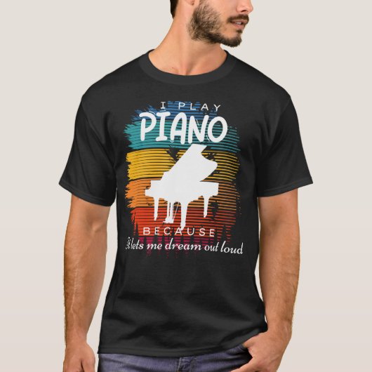 Keyed to Dreams:ピアノMelodic Reverie Tシャツ (正面)