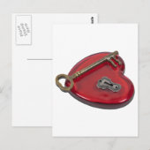 KeyHoleKeyRedHeart071611 ポストカード (正面/裏面)