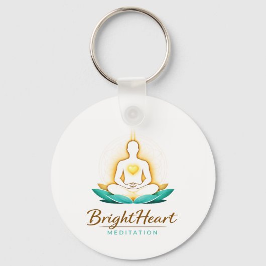 Keyring with Brightheart Meditation Logo キーホルダー (正面)