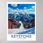 Keystone Ski Resort Art - Dercum Mountain Print - ポスター (正面)