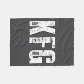 Kfg Keep F'n Going Military Style  フリースブランケット (正面(横))