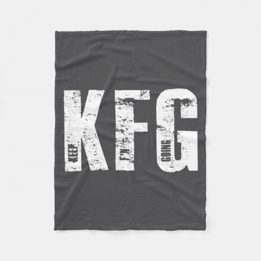 Kfg Keep F'n Going Military Style  フリースブランケット (正面)
