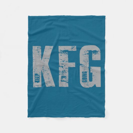 Kfg Keep F'n Going Military Style フリースブランケット (正面)