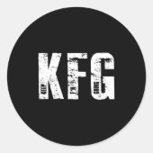Kfg Keep F'n Going Military Style  ラウンドシール (正面)