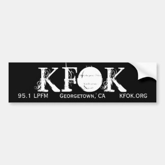 KFOK、95.1 LPFM、ジョージタウン、カリフォルニア、KFOK.ORG バンパーステッカー