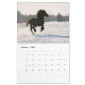 KFPSフリージアン馬 カレンダー (2月 2026)