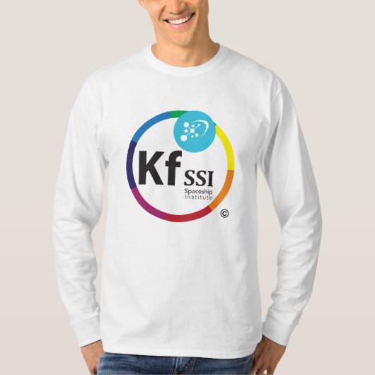 KFSSIのロゴのメンズ長袖の綿のTシャツ Tシャツ (正面)