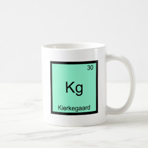 Kg - キルケゴール おもしろ 元素記号 T シャツ コーヒーマグカップ