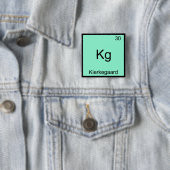 Kg - Kierkegaard元素おもしろい化学シンボルT 缶バッジ (インサイチュ)