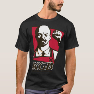 KGBレーニンプーチンソ連プロパガンダNKVD Revo Tシャツ
