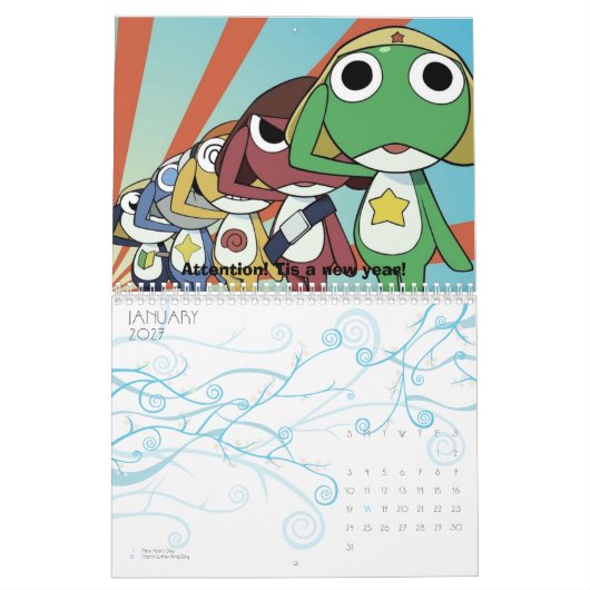 KGFC Keroro Gunsoのカレンダー カレンダー (1月 2027)