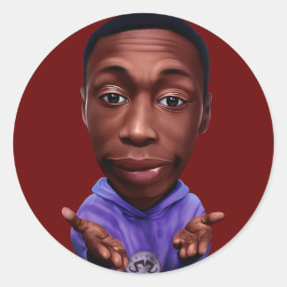 Khabaneのデジタル風刺画「Khaby」ラメ。 ラウンドシール