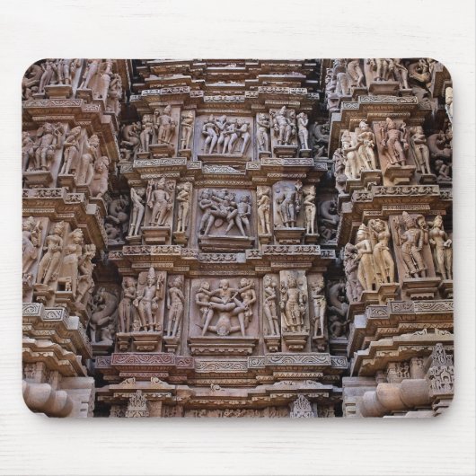 Khajuraho、インドの寺院 マウスパッド (正面)