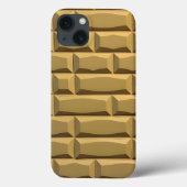 Khaki Brick Texture iPhone Case Stylish Look Case-Mate iPhoneケース (裏面)