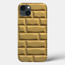 Khaki Brick Texture iPhone Case Stylish Look iPhone 13ケース
