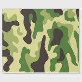 Khaki camouflage pattern ラッピングペーパー (フラット)