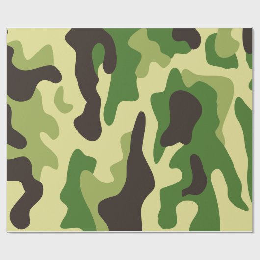 Khaki camouflage pattern ラッピングペーパー (フラット)