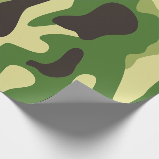 Khaki camouflage pattern ラッピングペーパー (角)