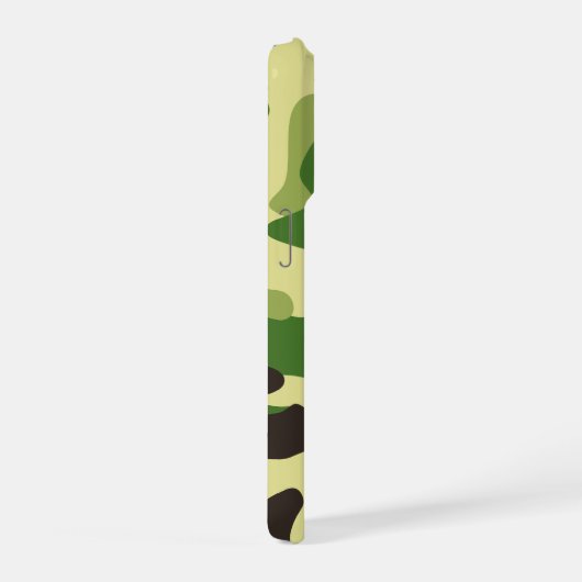 Khaki camouflage pattern iPhoneケース (右側面)