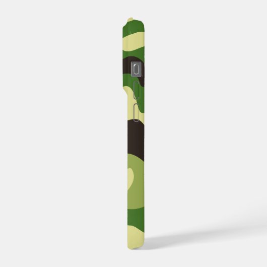 Khaki camouflage pattern iPhoneケース (左側面)