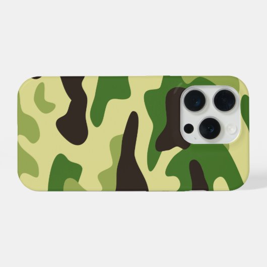 Khaki camouflage pattern iPhoneケース (裏面横)